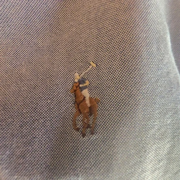 Ralph Lauren Blake Mens Large Blue Oxford Button Down Shirt Cotton Long Sleeve - Picture 3 of 16